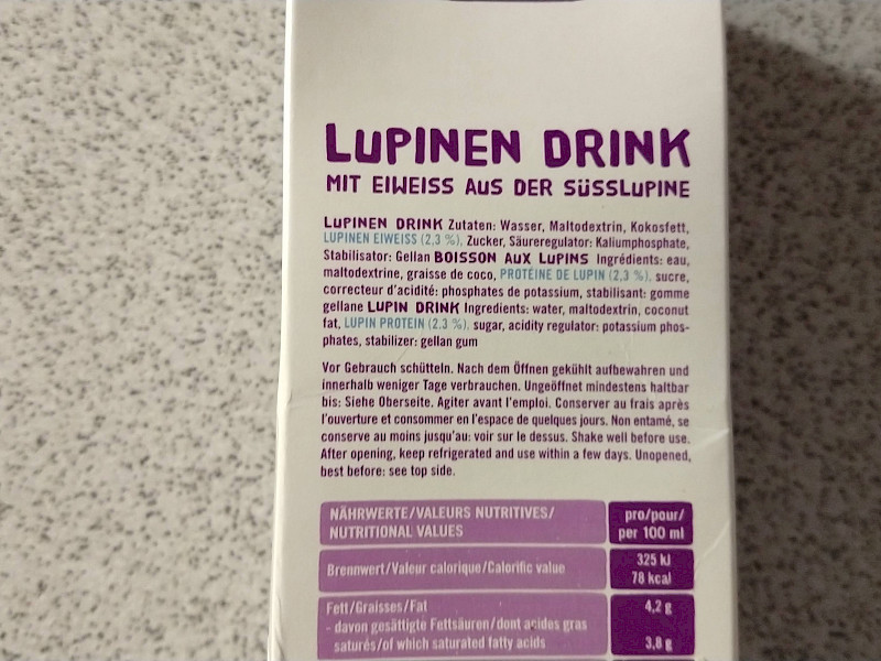 Test Made with Luve Natur Lupinendrink / Lupinenmilch Alle Infos