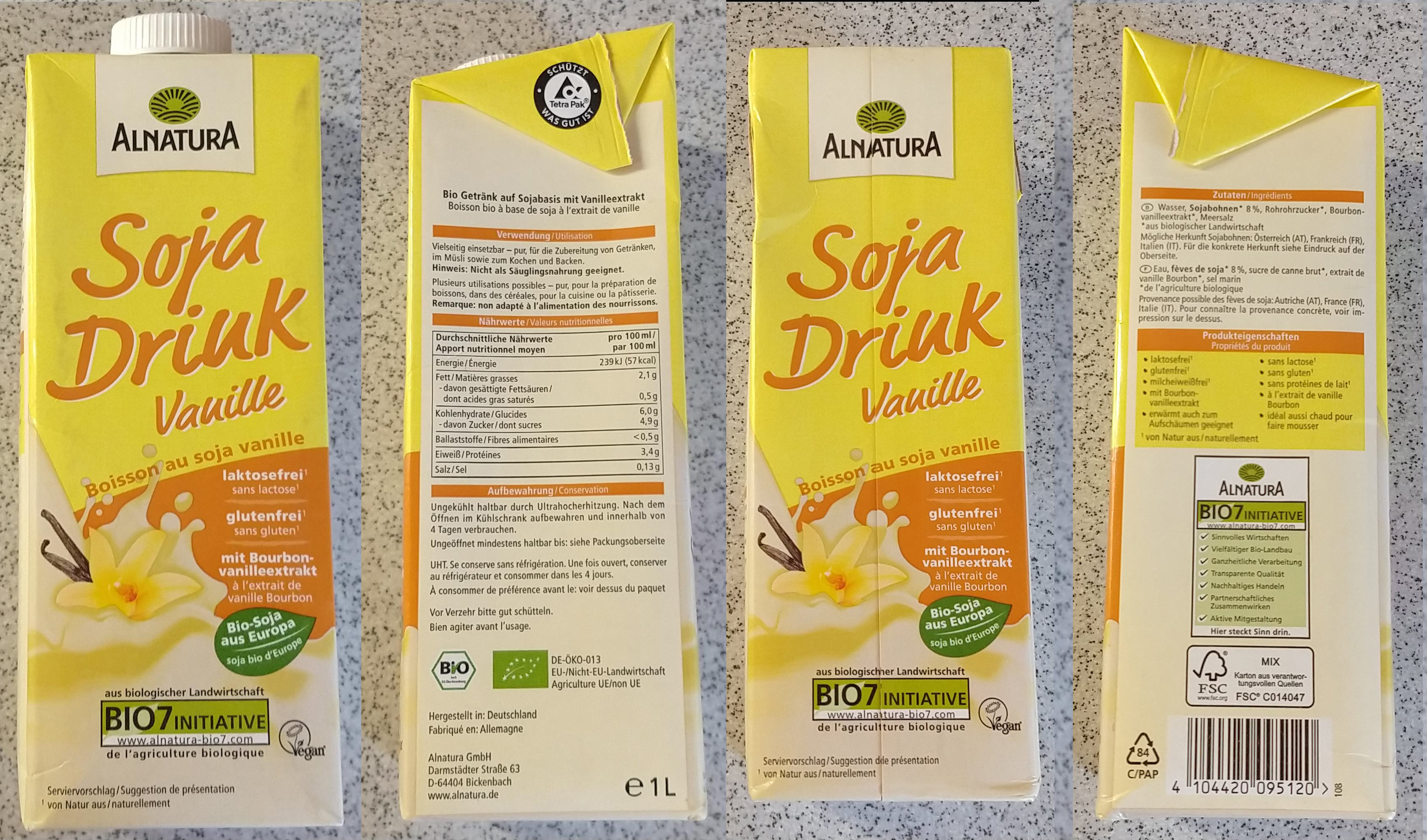 Alnatura Soja Drink Vanille - Alle Infos